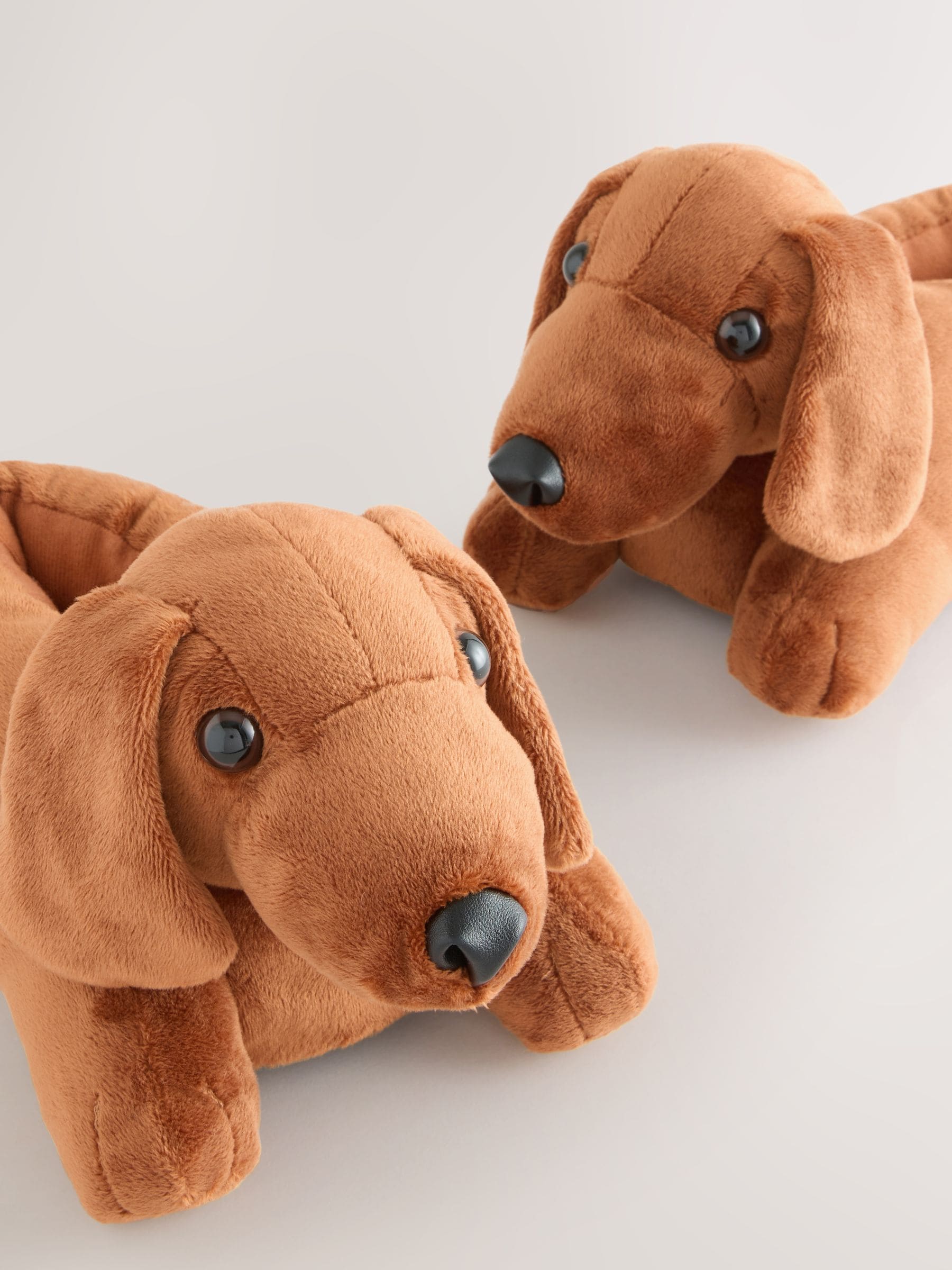 Lichtbruin - Sausage Dog Novelty Slippers