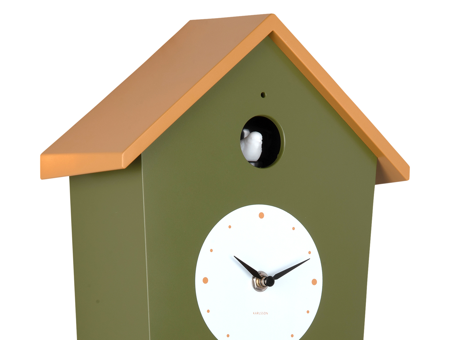 Wandklok Cuckoo Light - Legergroen & okergeel