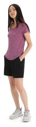 T-shirt Manches Courtes Encolure Dégagée Femme Icebreaker Sphere II Merinos Violet