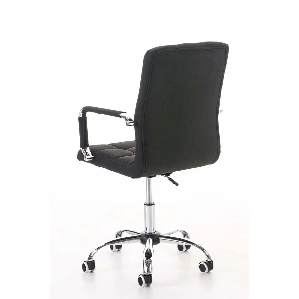 CLP Bureaustoel Deli V2 chroom Frame - Stof - zwart