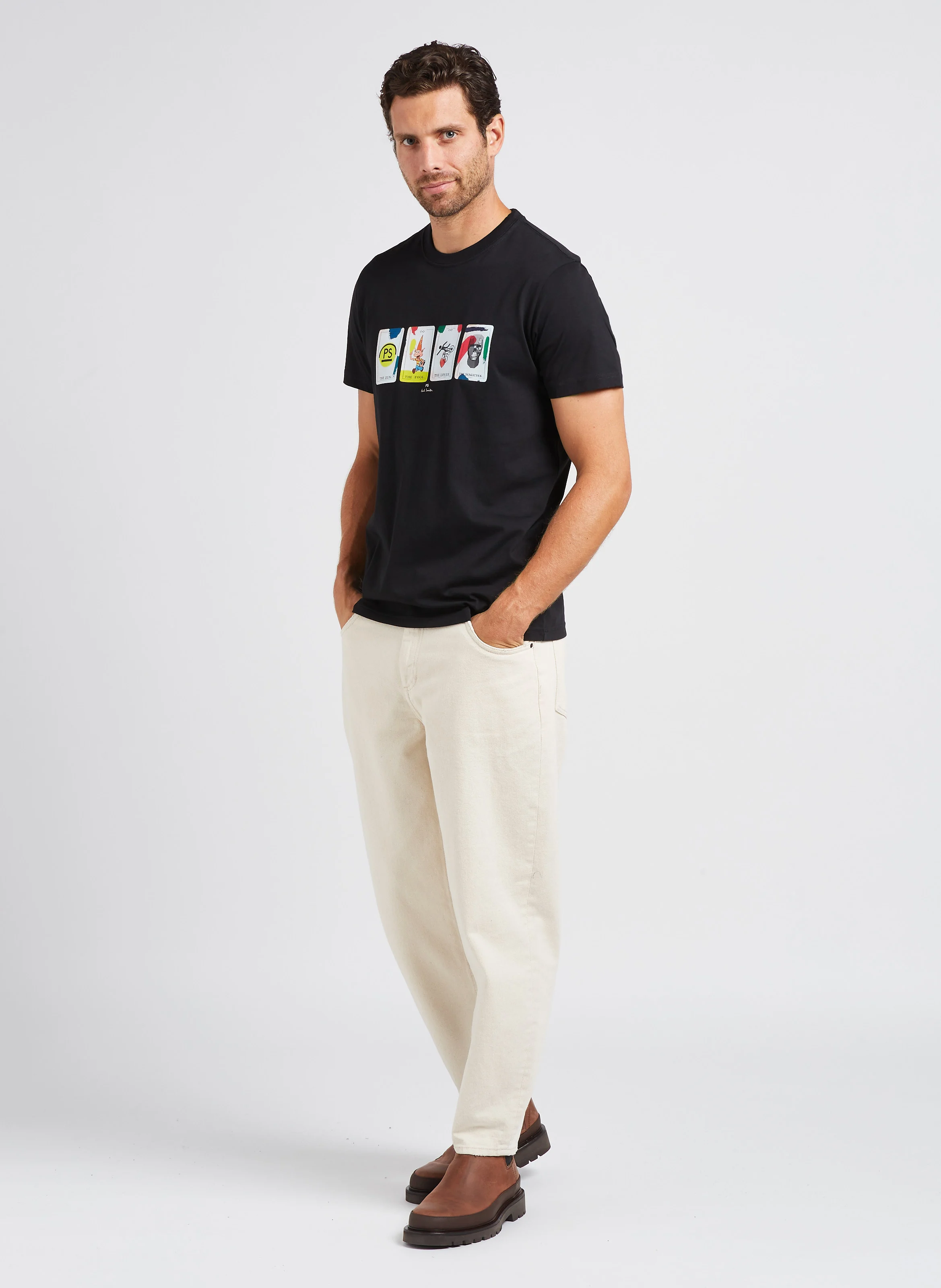 Tee-shirt col rond en coton biologique | Noir