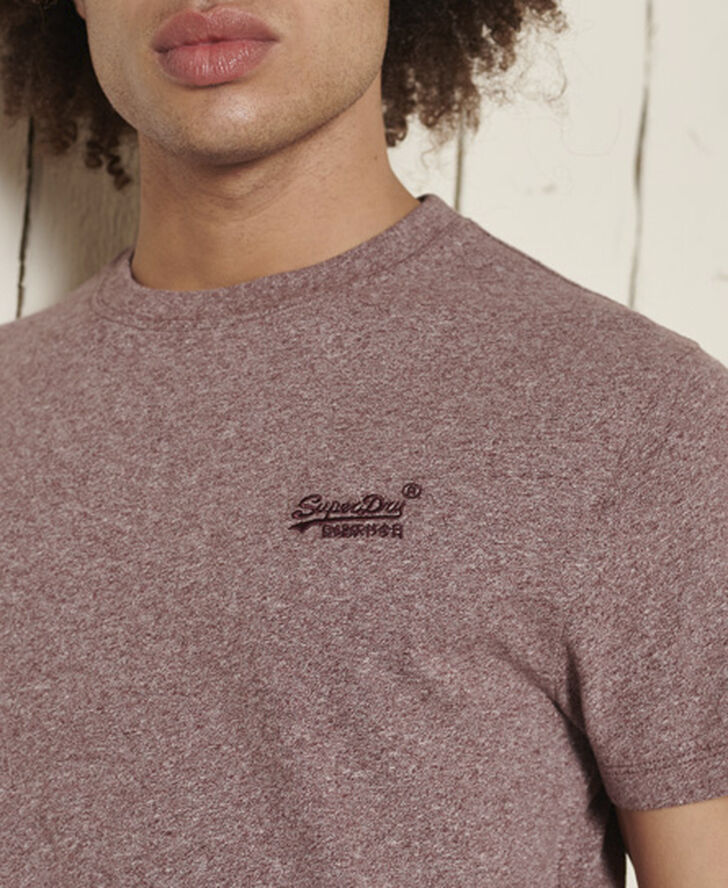 Superdry VINTAGE LOGO EMB TEE Tois burgundy grit