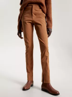 Calças de gabardine slim