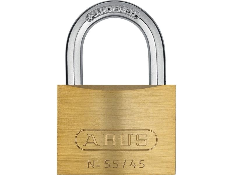Abus Vorhängeschloss 55/45 Gold Messing Vorhangschloss mit Basisschutz
