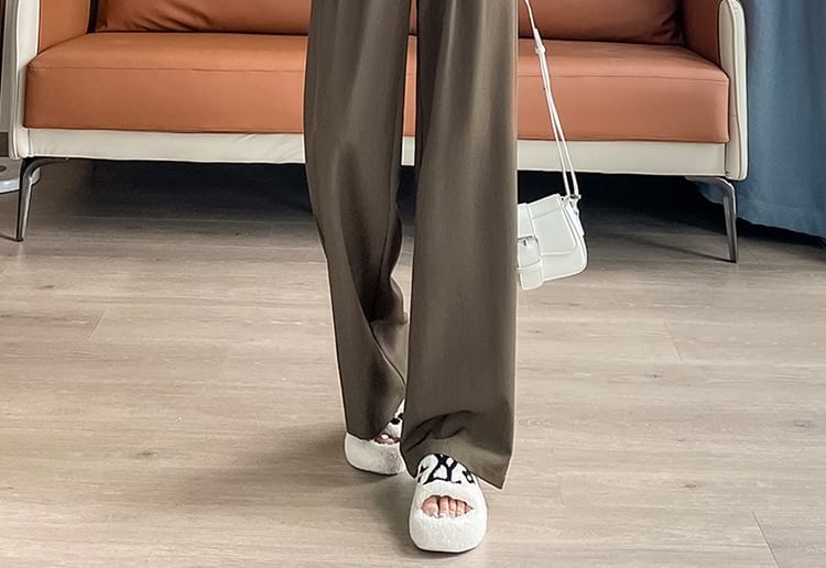 palajana - High Rise Plain Cross Strap Wide Leg Pants (Diverse ontwerpen)