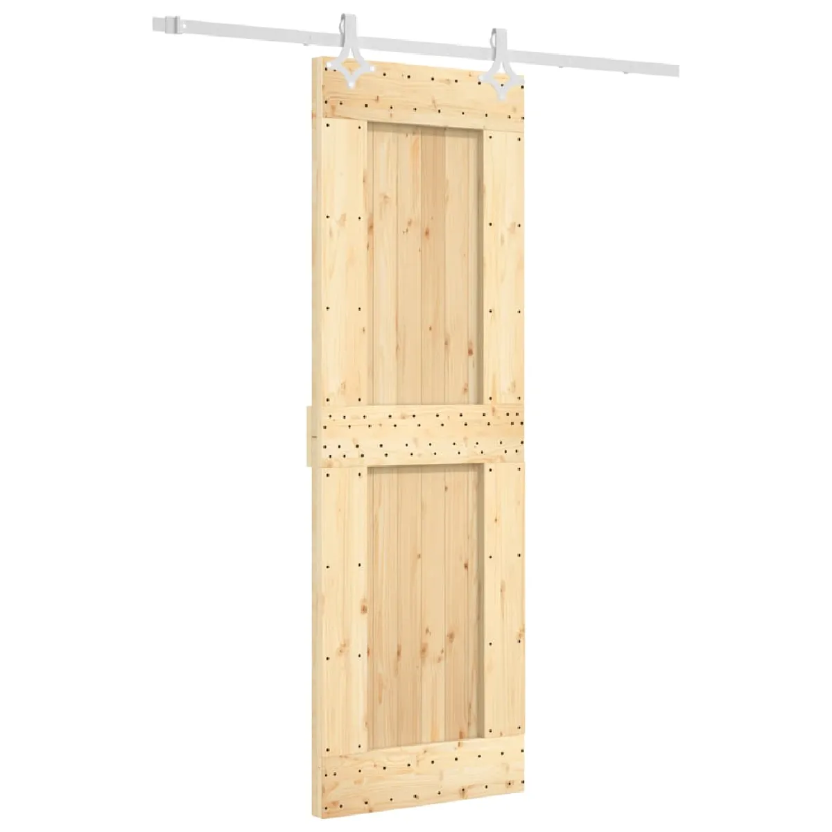 vidaXL Porte coulissante en pin massif - 70x210 cm