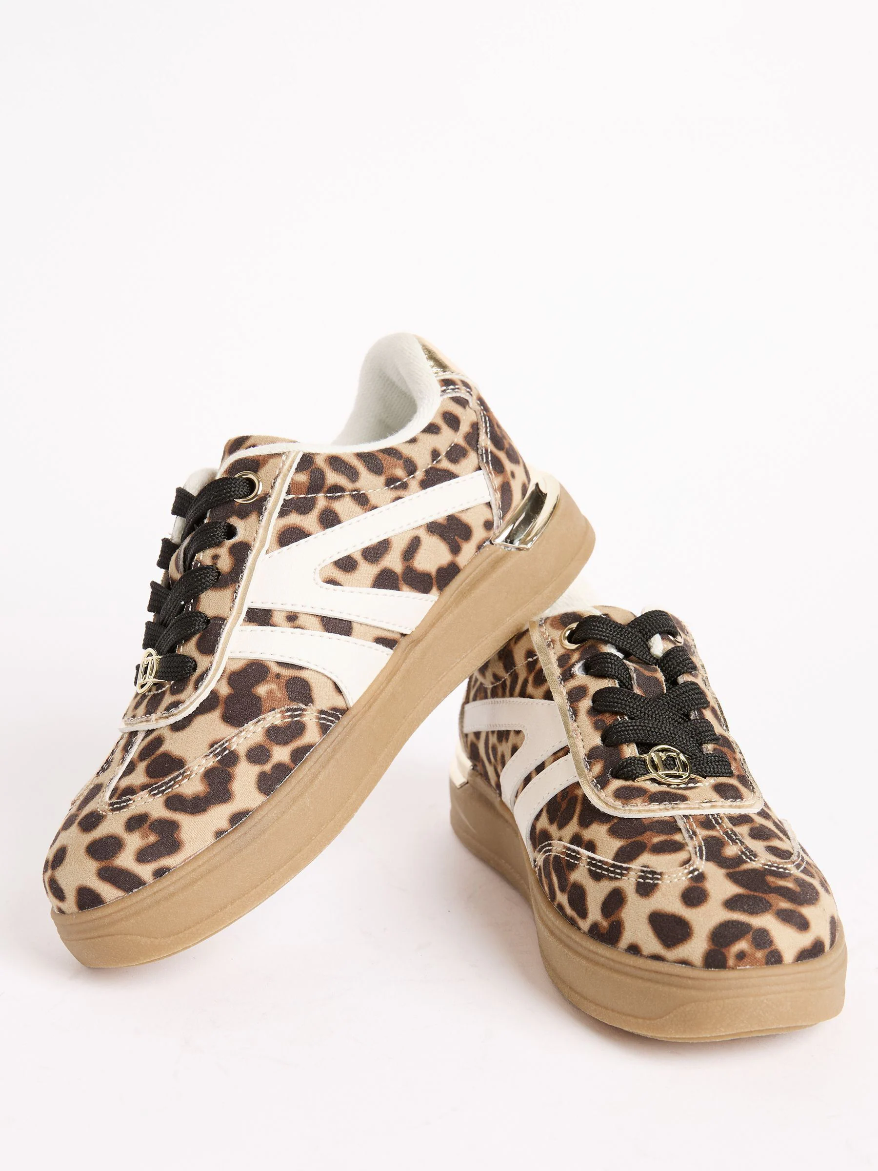 Luipaard - Lipsy Quilted Faux Leather Chunky Gum Sole School Trainers