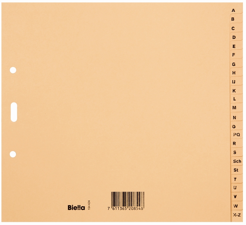 Biella Register, A4, teildeckend, A-Z