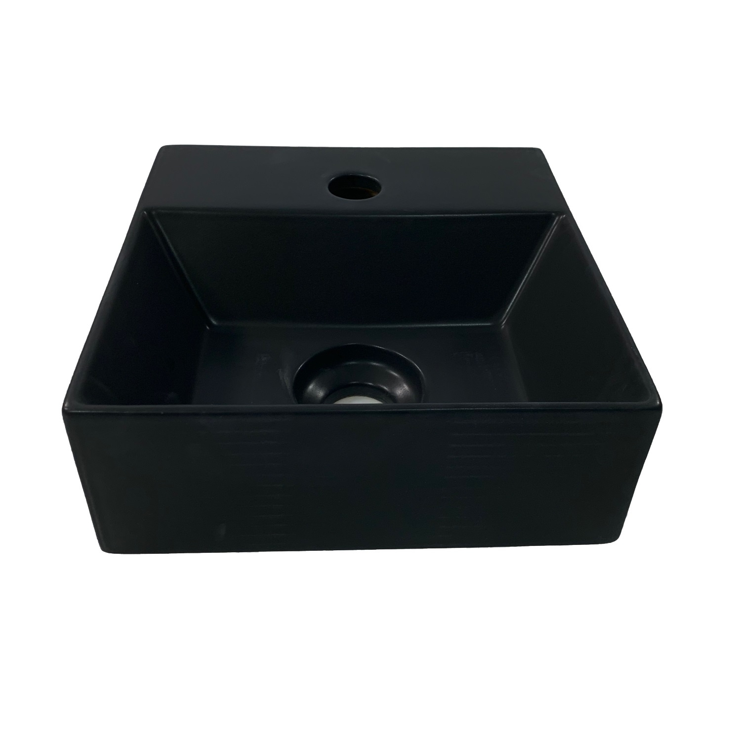 Salenzi Spy Fontein met clickwaste 30x30 cm mat zwart