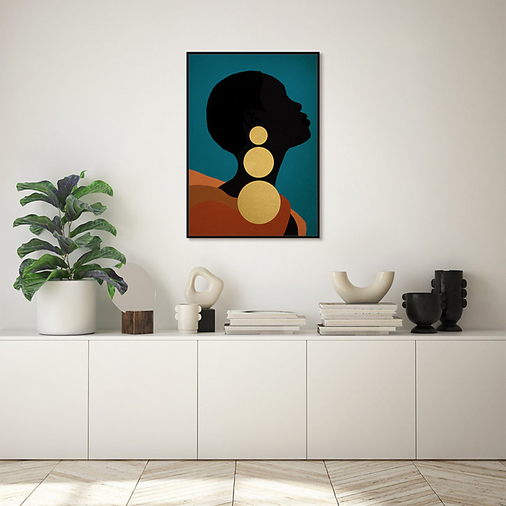 Image encadrée femme graphique Dada Art l.52 x h.72 cm