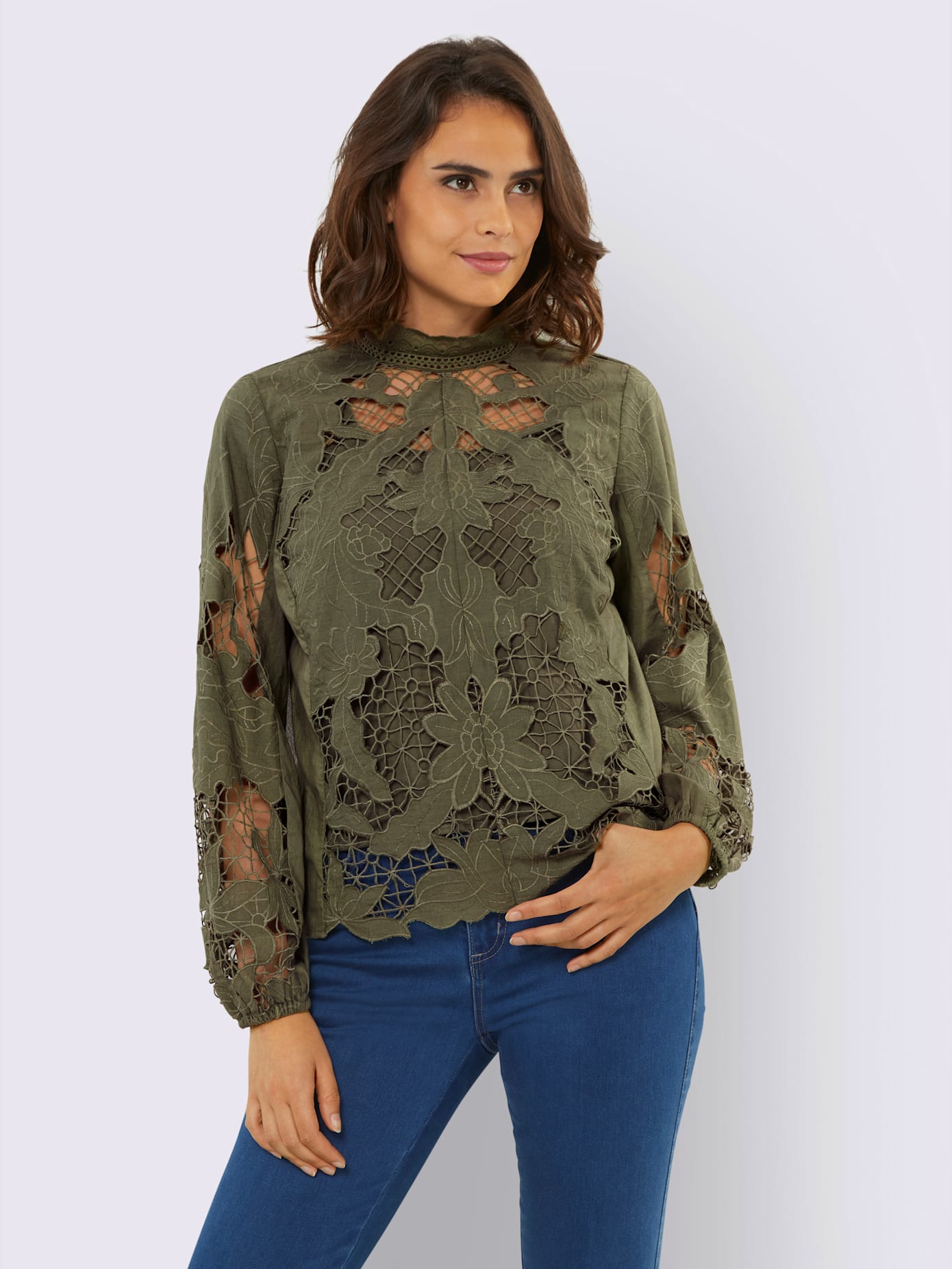 Chemisier en dentelle pur coton