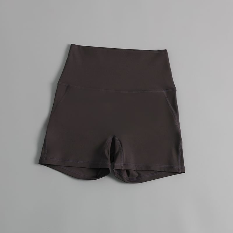Claduodoe - Hoge taille effen yogashorts