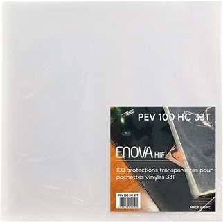 Accessoire platine vinyle Enova Hifi Lot de 100 pochettes haute qualite pour disques vinyle 33 tours PEV 100 HC 33T
