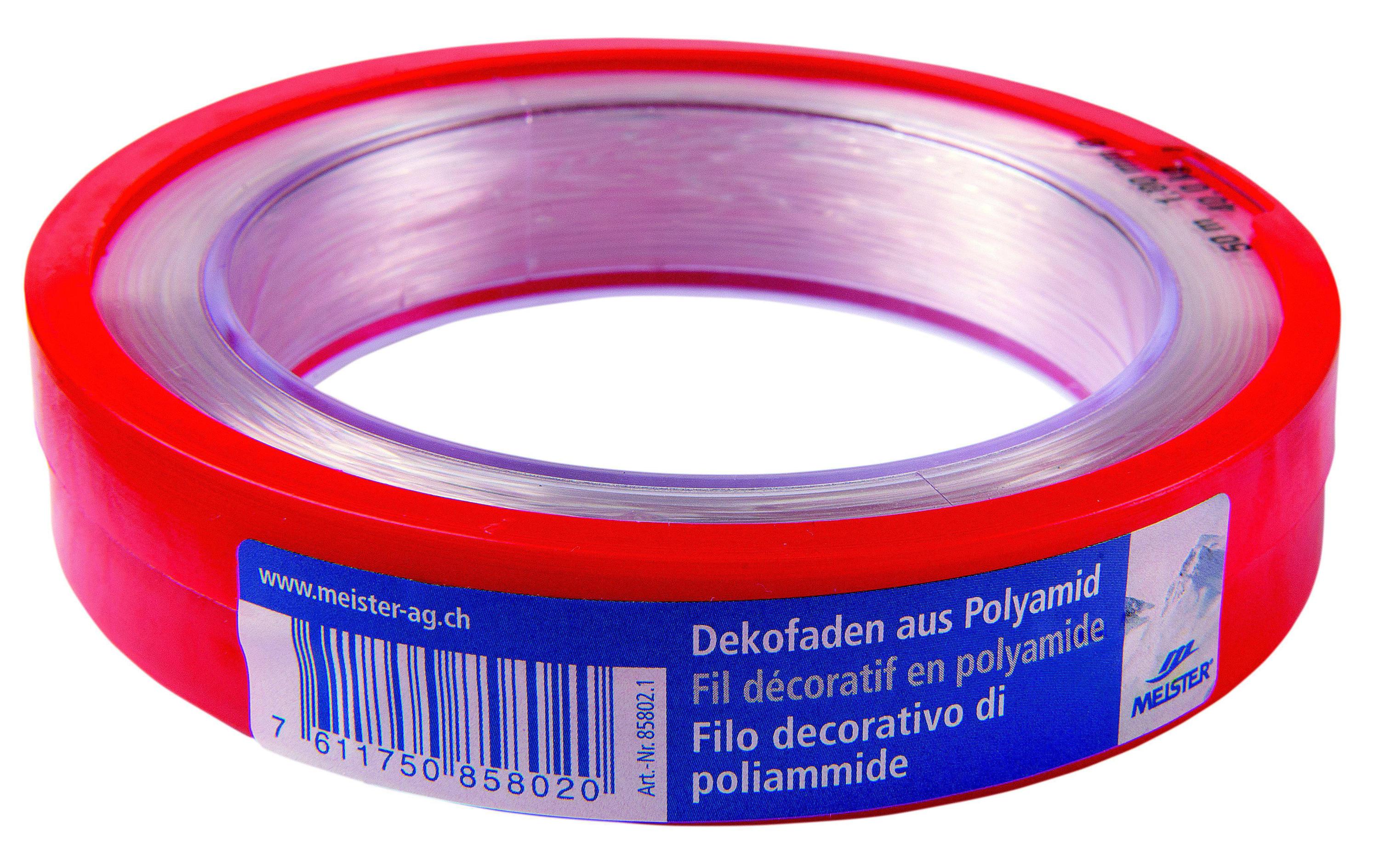 Dekorationsfaden Ø 1 mm, 50 m, 40 kg, TransparentDekorationsfaden aus Polyamid