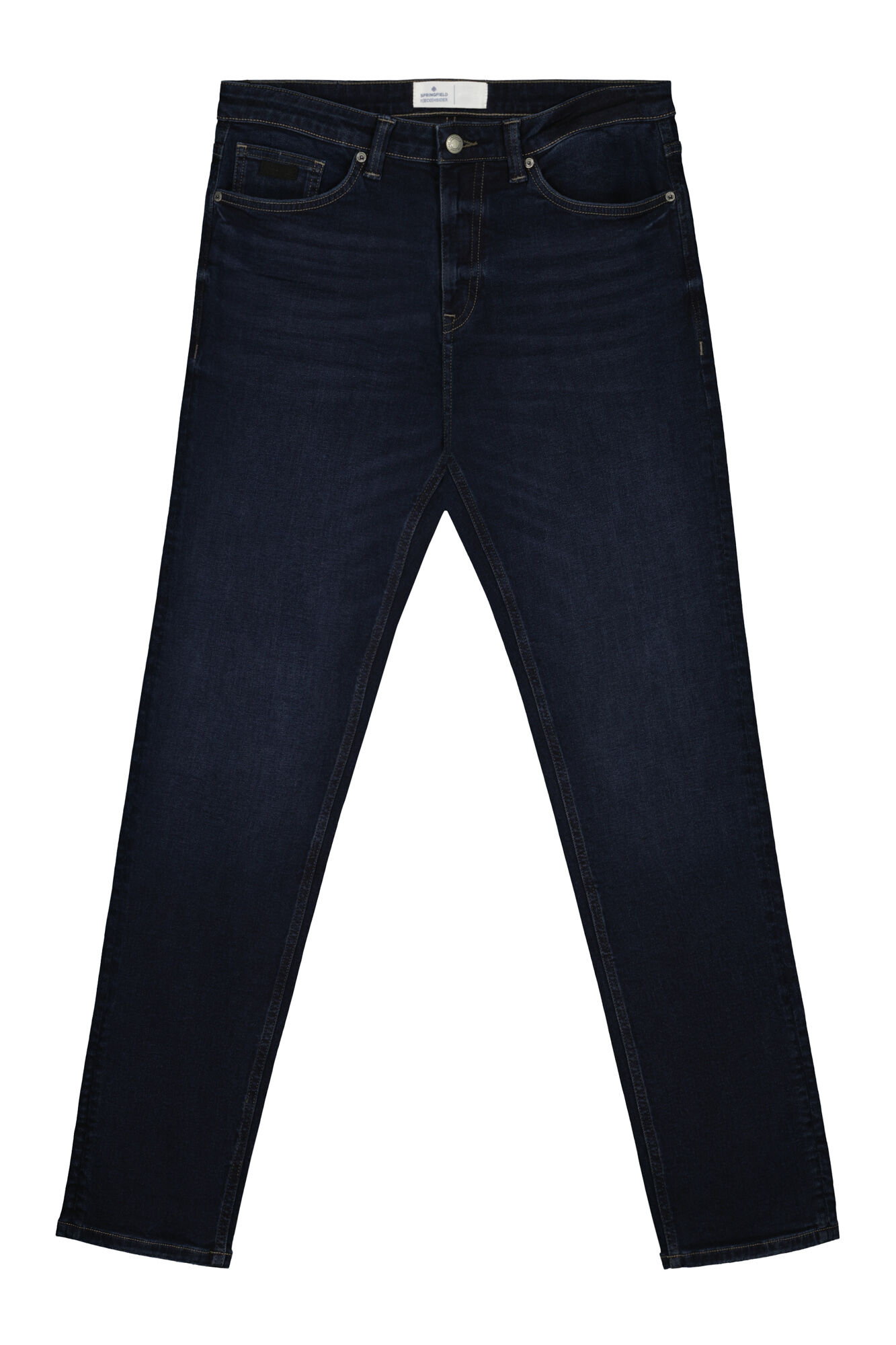 Calça jeans slim fit, lavagem azul-clara escura