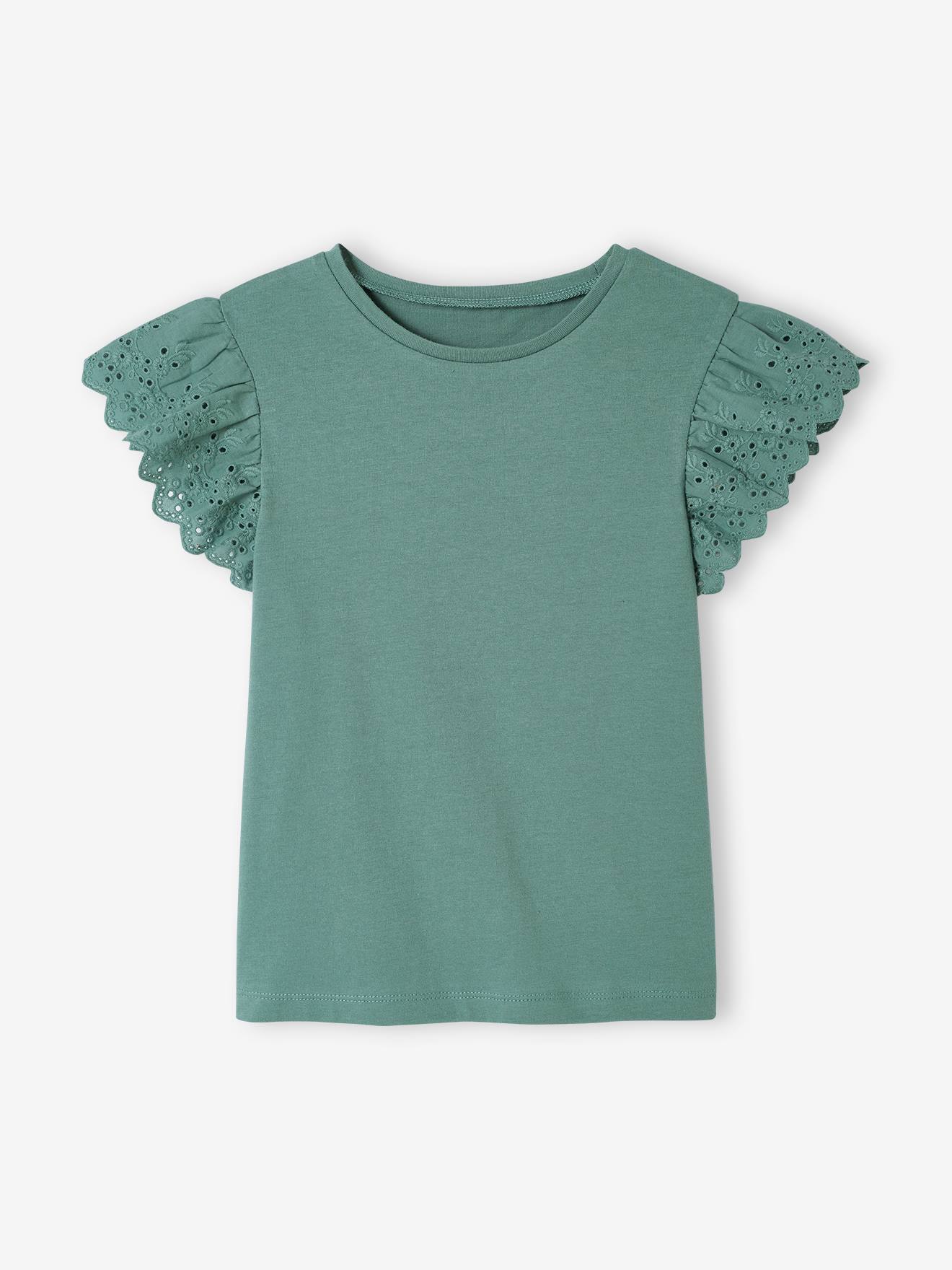 Conjunto de camiseta com nó e calça fluida estampada, para meninas, na cor amarela lisa tamanho médio.