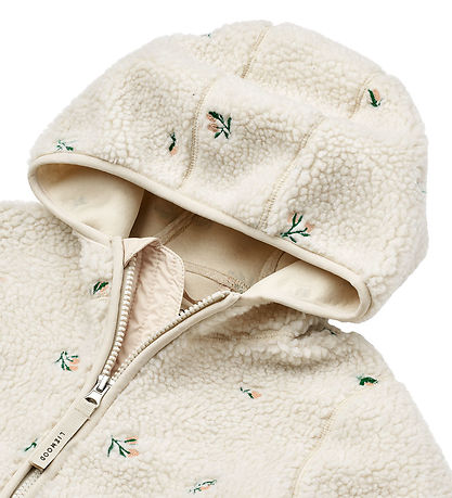 Liewood Fleecejacke - Mara - Peach/Sandy Stickerei
