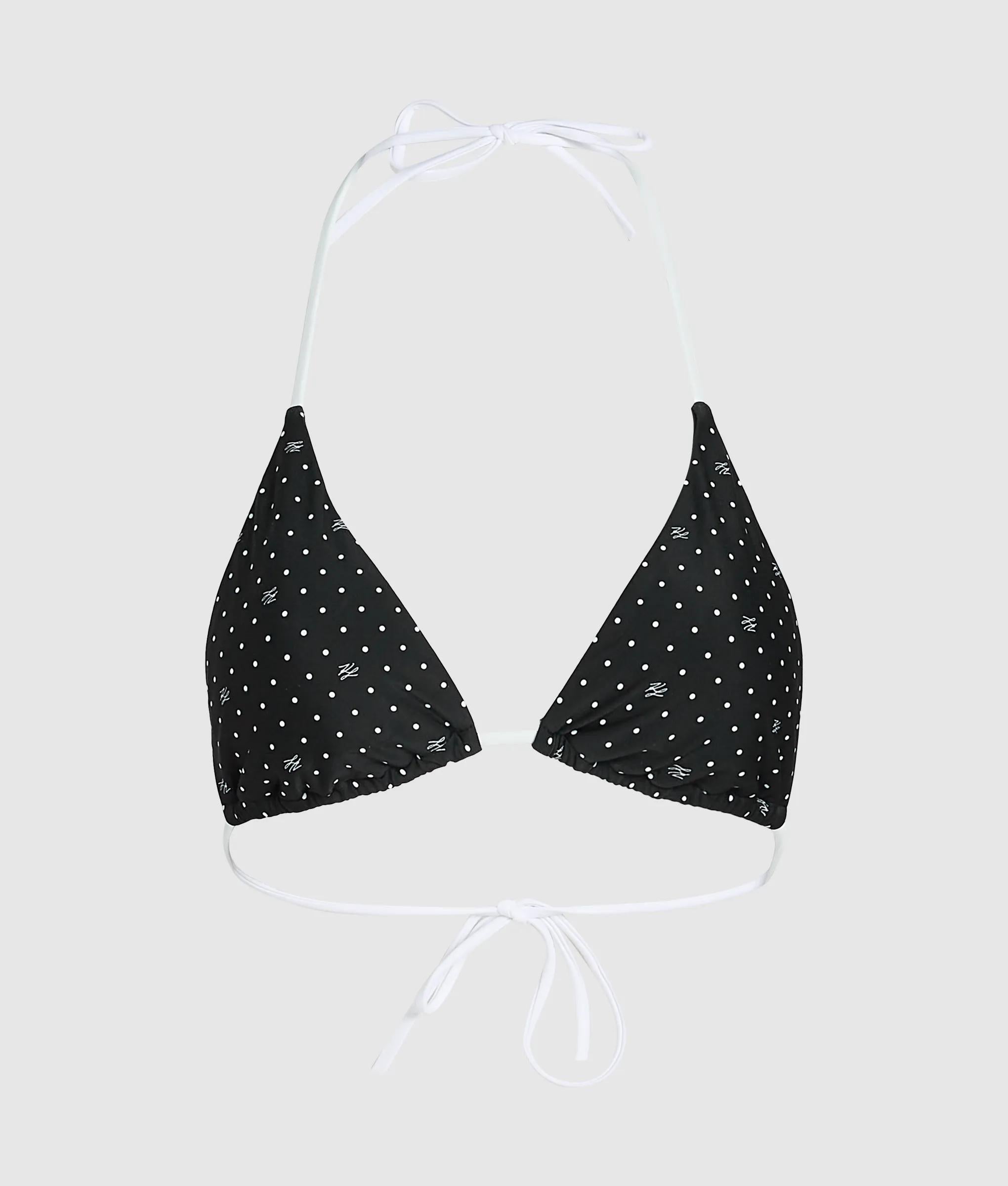 Driehoekige bikinitop met polkadotprint