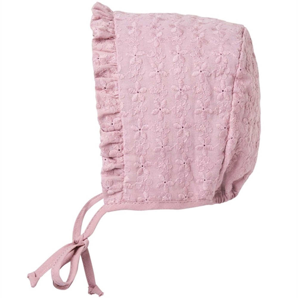 MP Flora Baby Bonnet 870 Rose Grey - Mp Danmark → Luksusbaby.dk