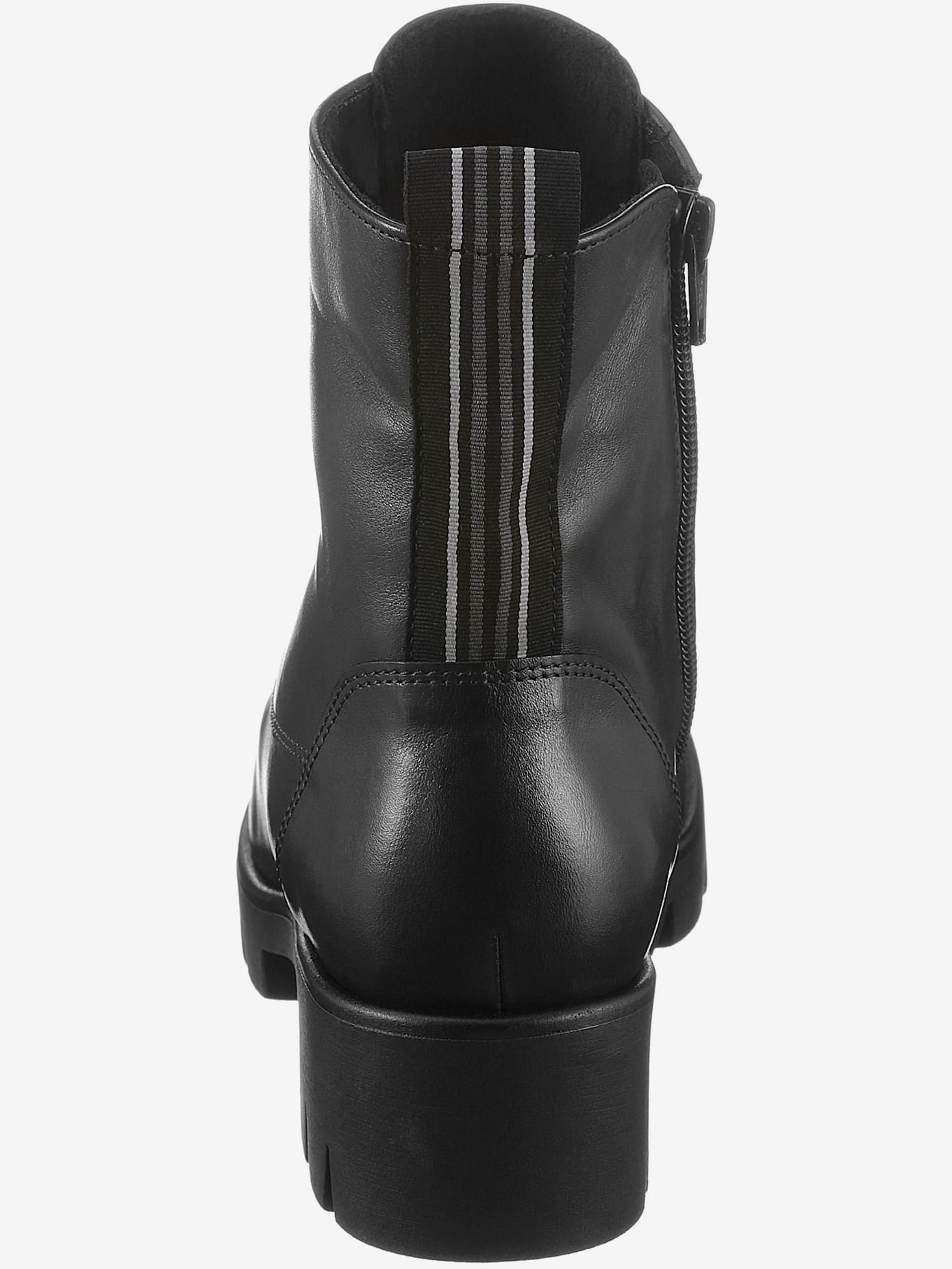 Bottines à lacets couture latérale contrastée