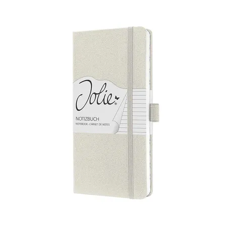 Sigel JN506 Notizbuch Jolie®, pearl white, liniert, ca. A6