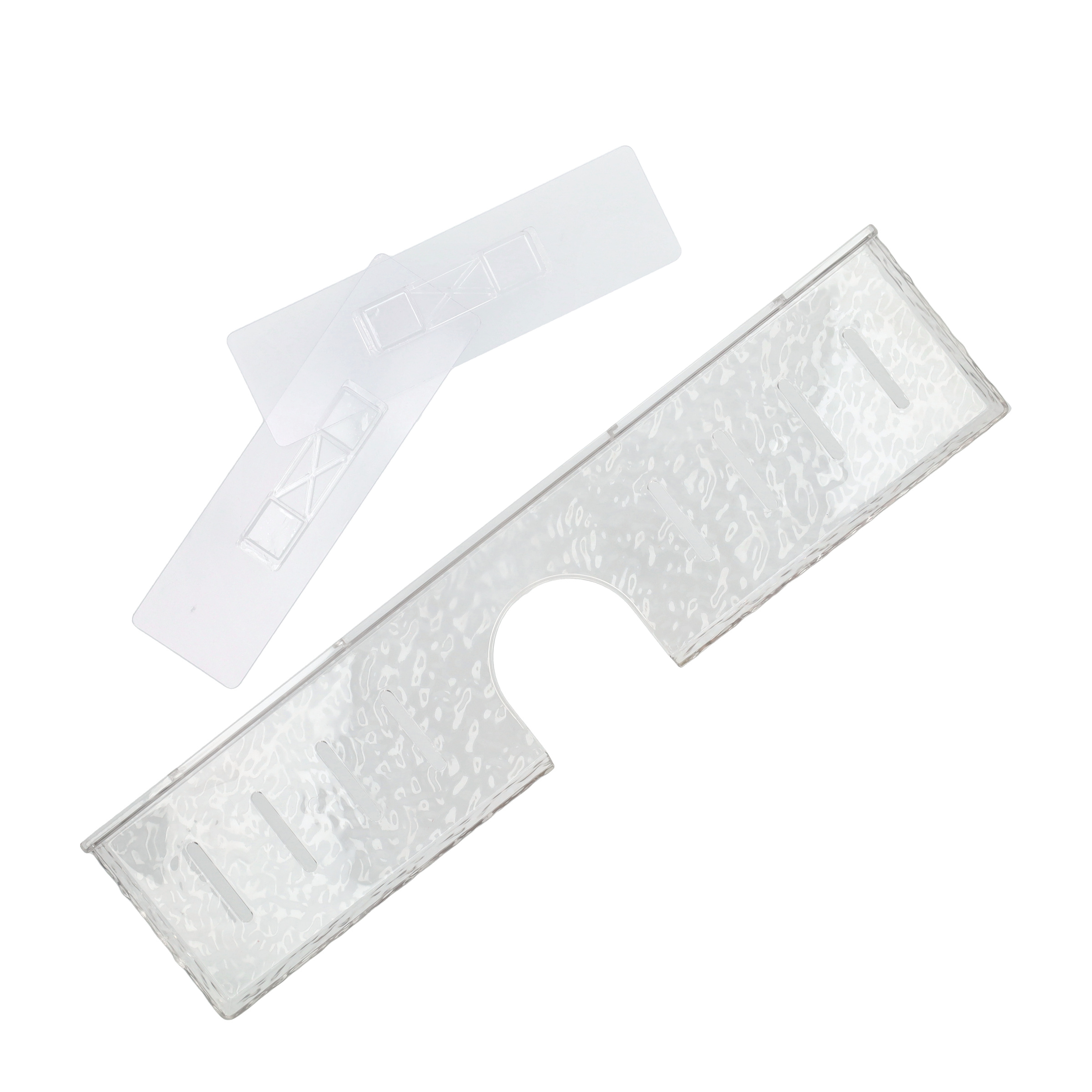(55x11cm) Schwebendes Badezimmer Wasserhahn Regal Selbstklebende Waschbecken Ablage Wandregal ohne Bohren - Transparent