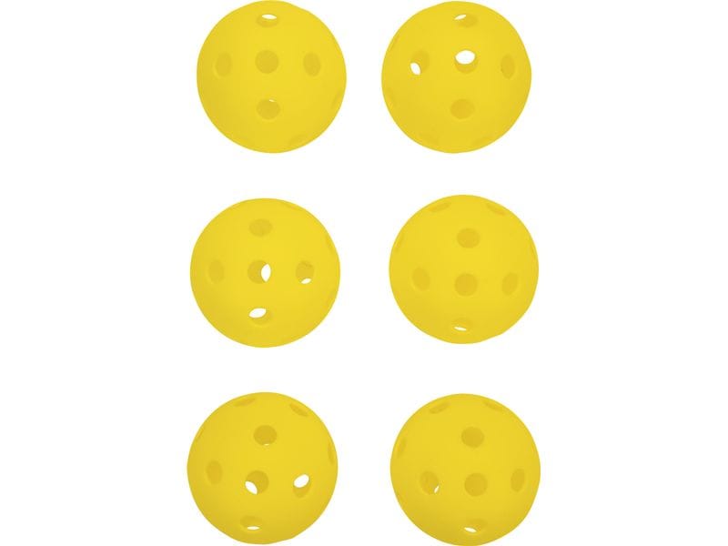 FTM Pickleball Indoor, 6 Stück, Gelb Strapazierfähige Picklebälle
