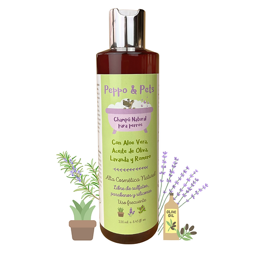 Peppo and Pets - Shampoo para cães feito com ingredientes naturais - Com Aloe Vera