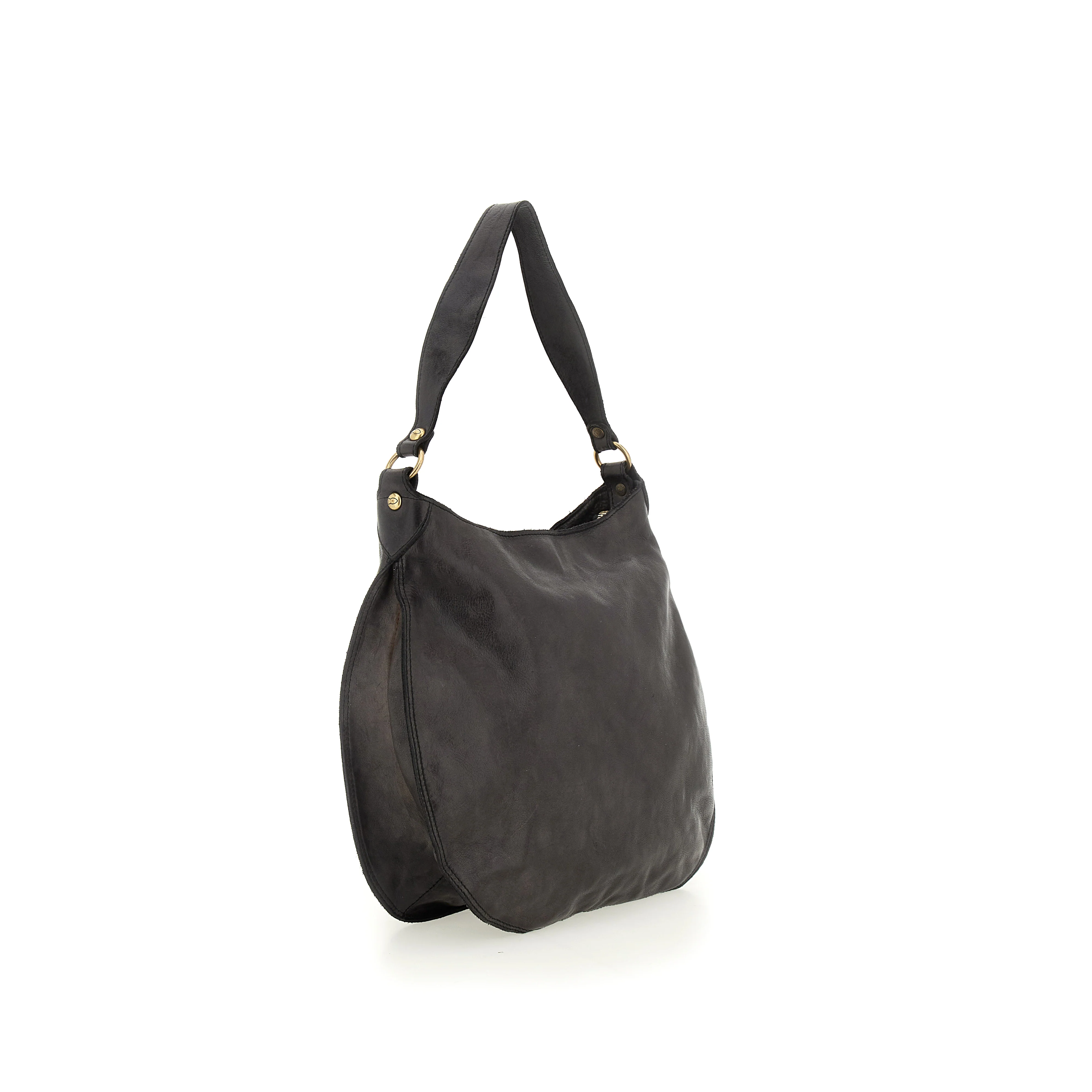 Campomaggi  Læder skuldertaske - grey