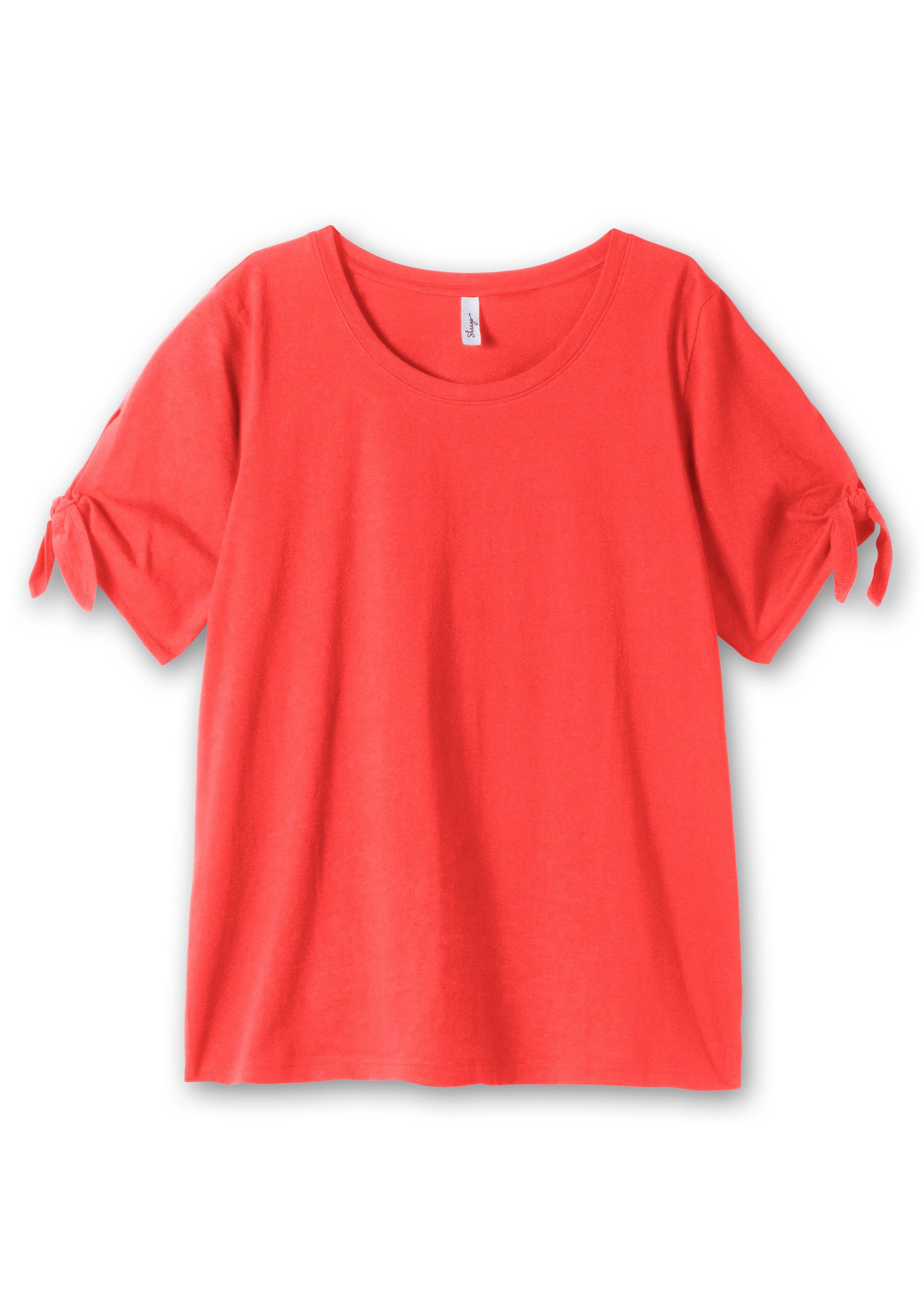 Shirt mit Knotendetail am Ärmelsaum
