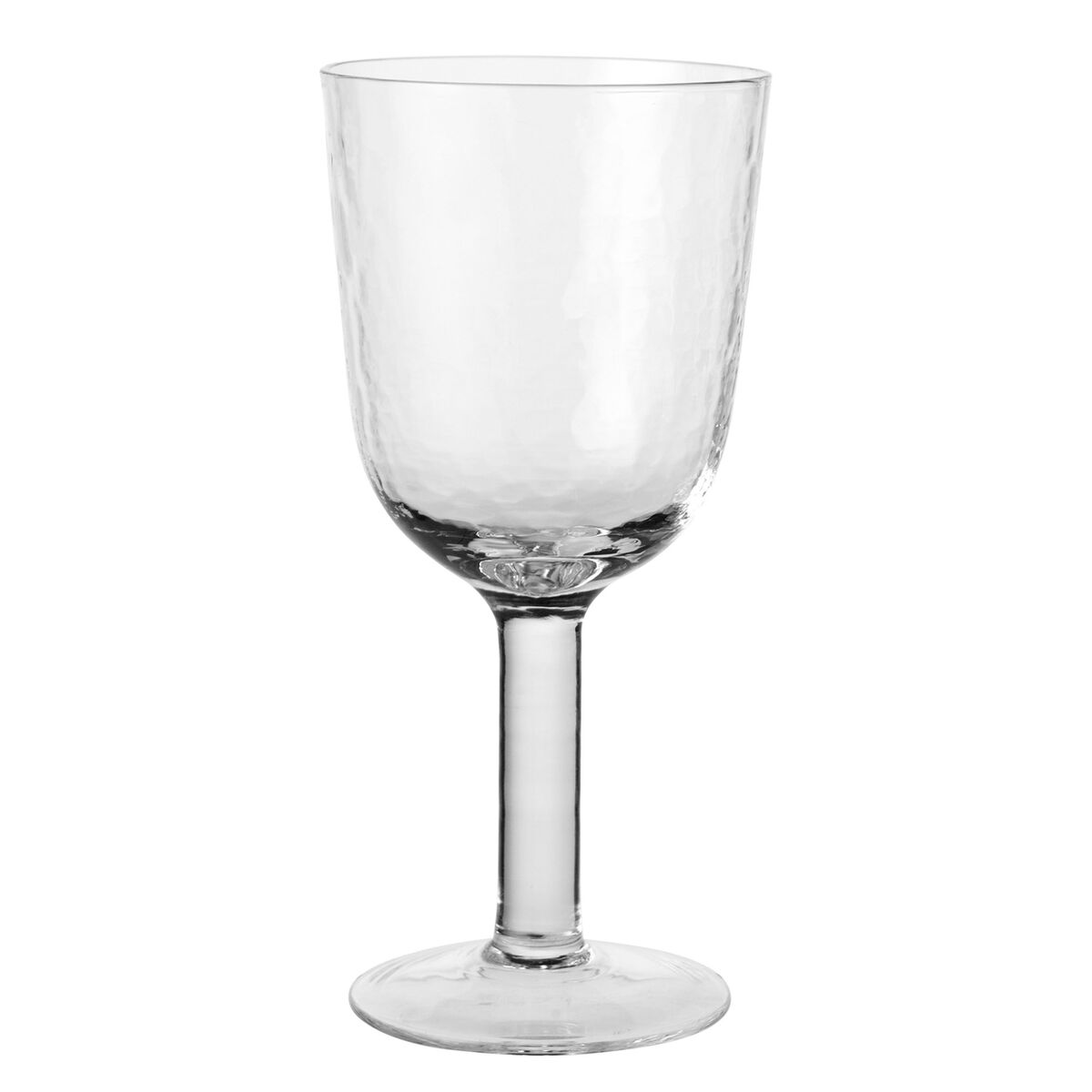 Hamret rødvinsglass, klart