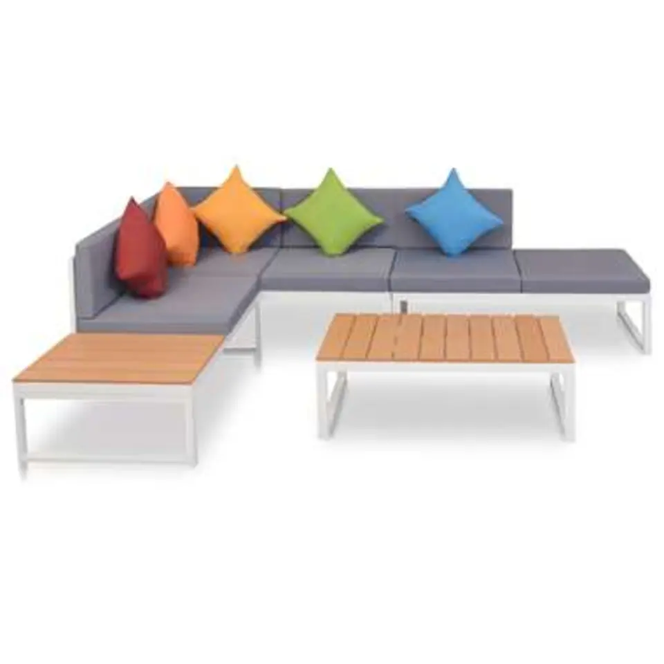 vidaXL - Loungeset - Multikleur - Aluminium