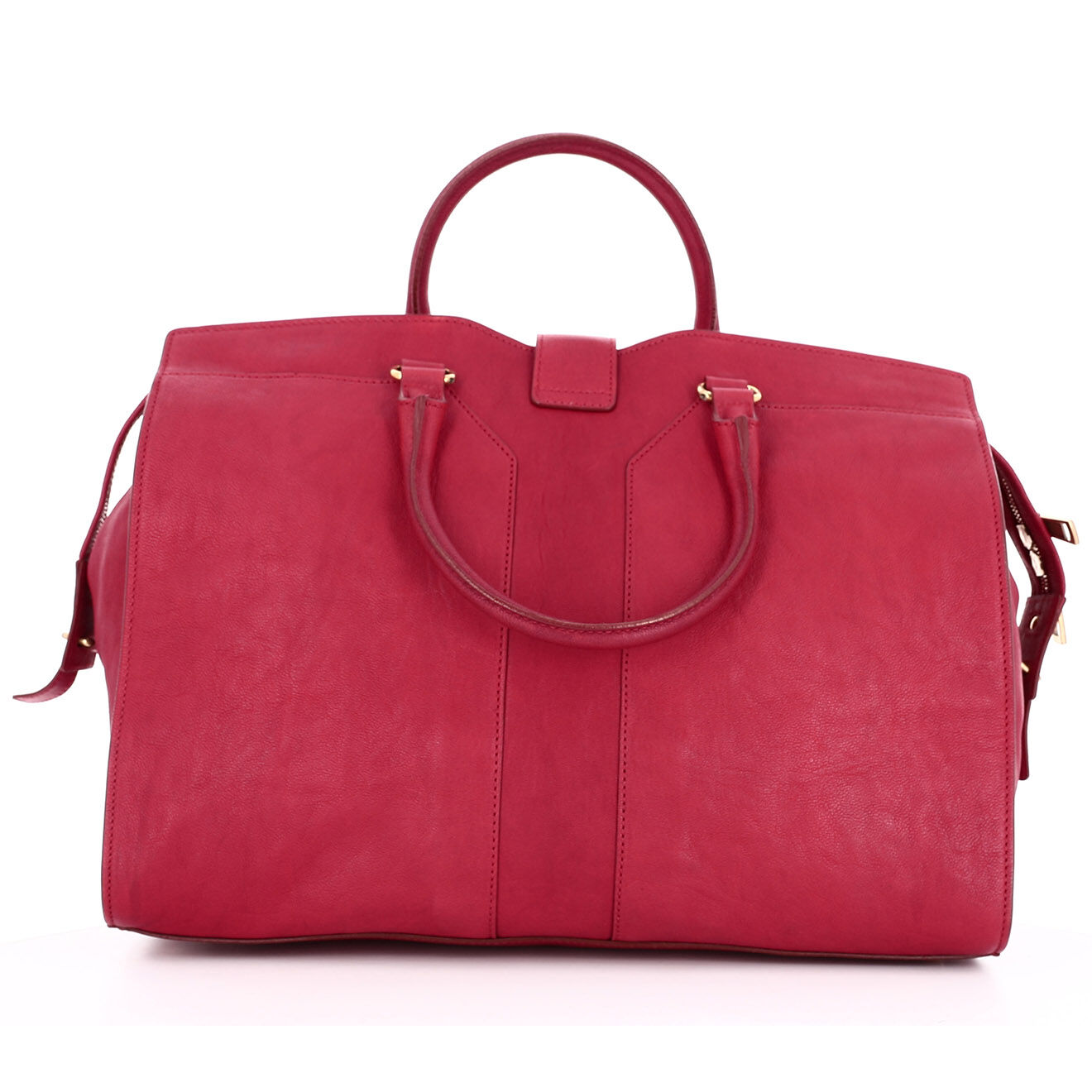 Saint Laurent Sac Cabas Chyc Grand en Cuir bordeaux Etat: Très bon état - Longueur 40 cm