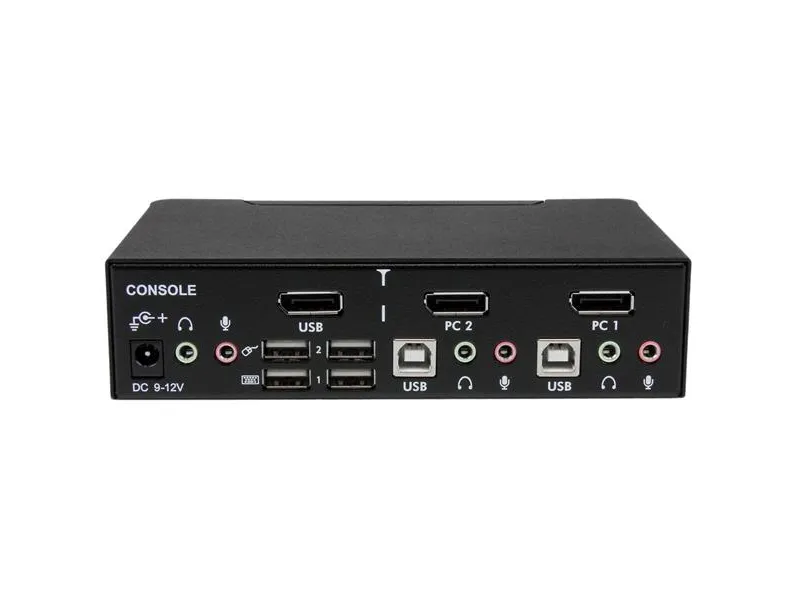 StarTech.com 2 Port DisplayPort KVM Switch - 2560x1600 @60Hz - Dual Port DP USB, Keyboard, Video, Mouse Switch Box w/ Audio for Computers and Monitors (SV231DPUA) - KVM / audio-switch - 2 x KVM / audio - 1 lokalbruger - desktop - for P/N: DP4N1USB6,