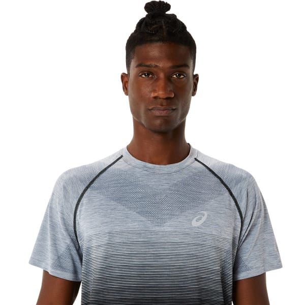 T-shirt running ASICS SEAMLESS SS TOP PERFORMANCE BLACK/CARRIER GREY