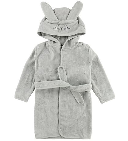 Pippi Baby Bademantel - Grau m. Kaninchen
