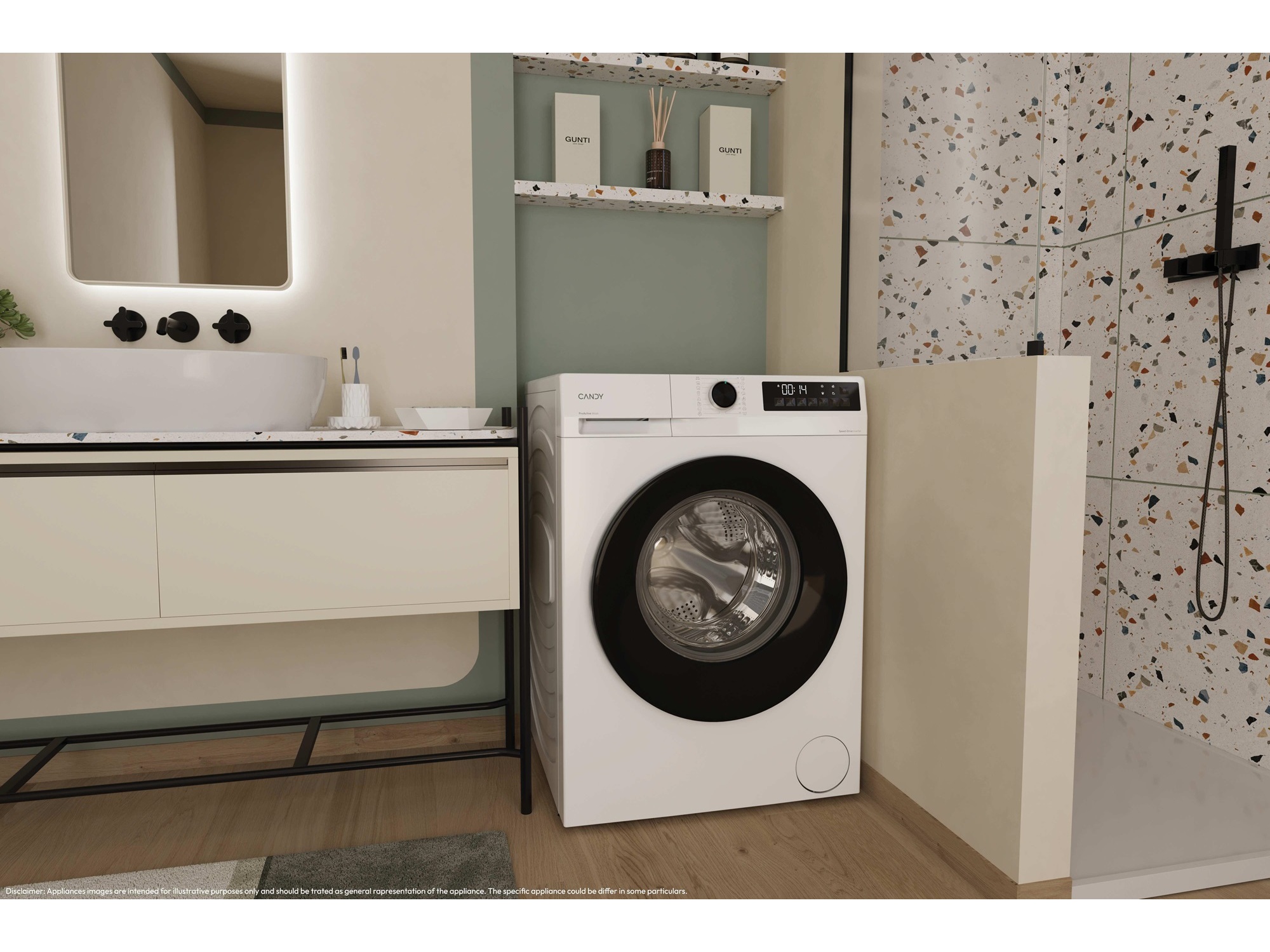 MÁQUINA DE LAVAR ROUPA CANDY GD 48SB6-S - BRANCO A 8KG