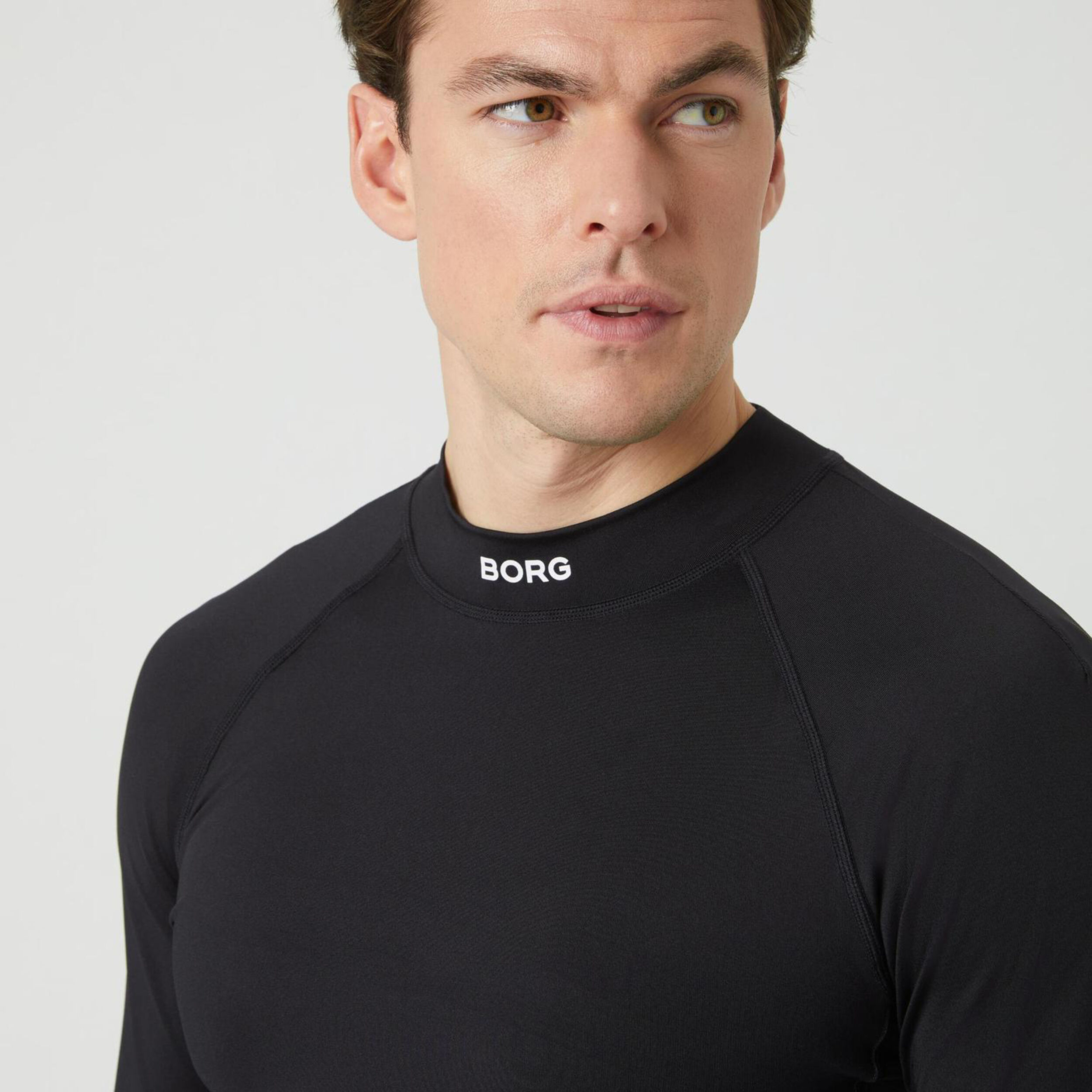 Björn Borg Mock Neck Haut Manches Longues Hommes - Noir