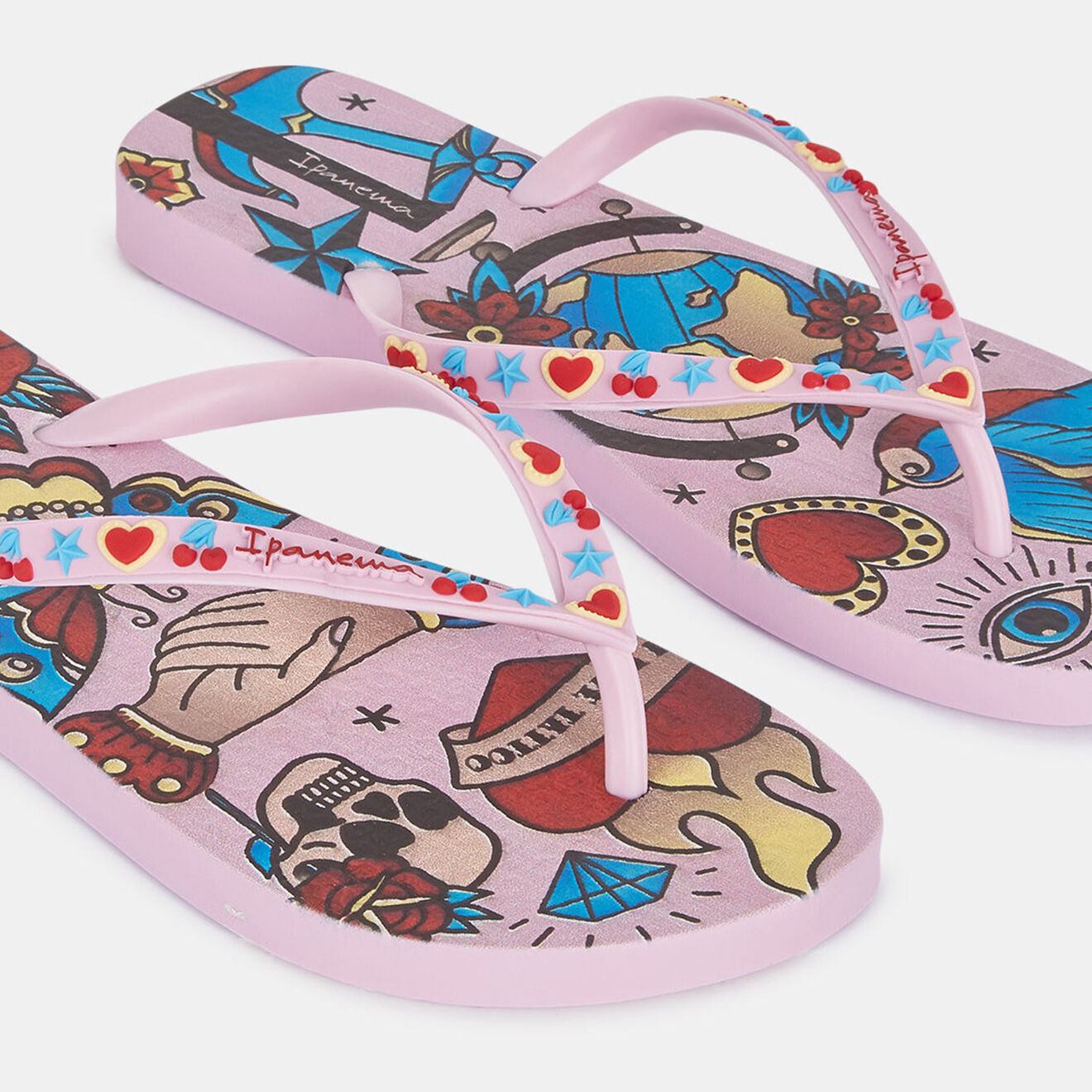 Ipanema Tongs Igual Tattoo en matière recyclée rose/multicolore