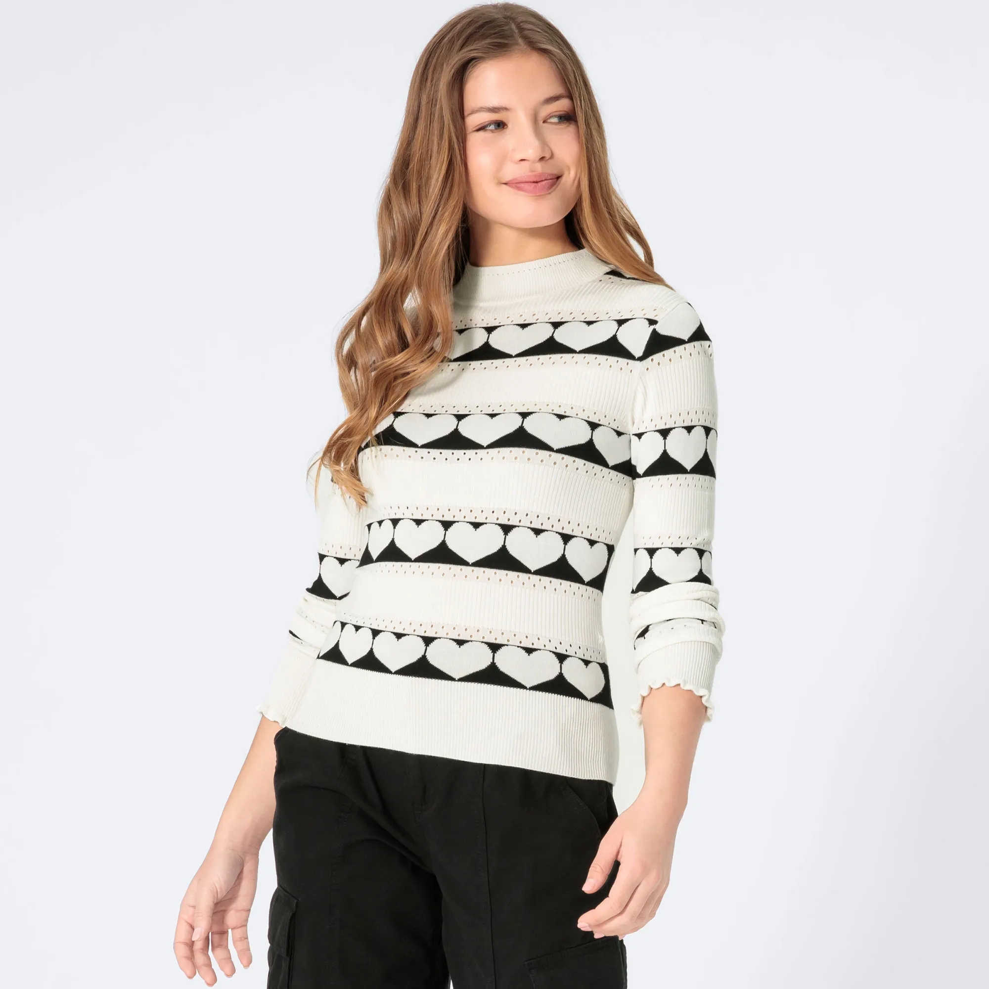Damen-Pullover mit Herz-Design