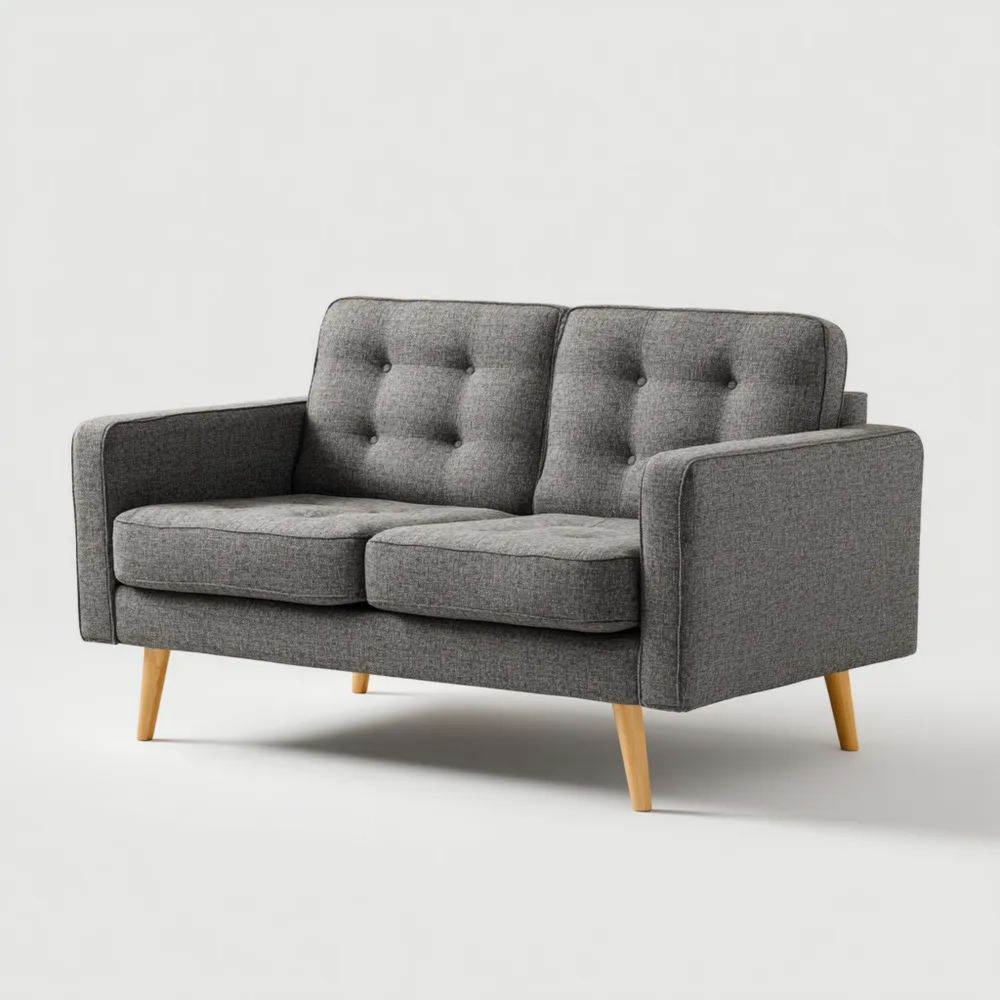 2-Sitzer-Sofa Stoff 150x85x75 cm - Dunkelgrau - Skandinavisches Design