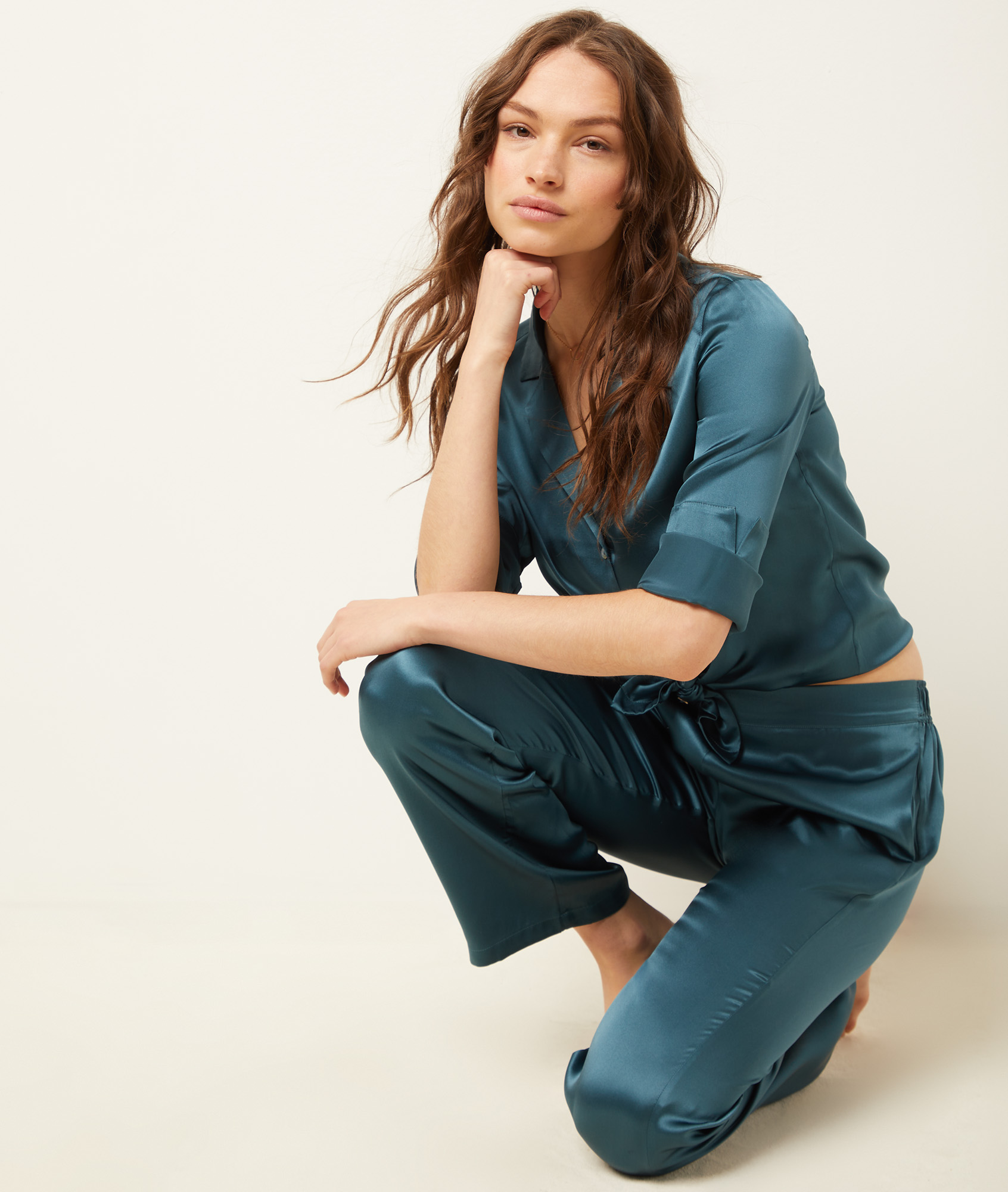 Pantalon de pyjama en soie