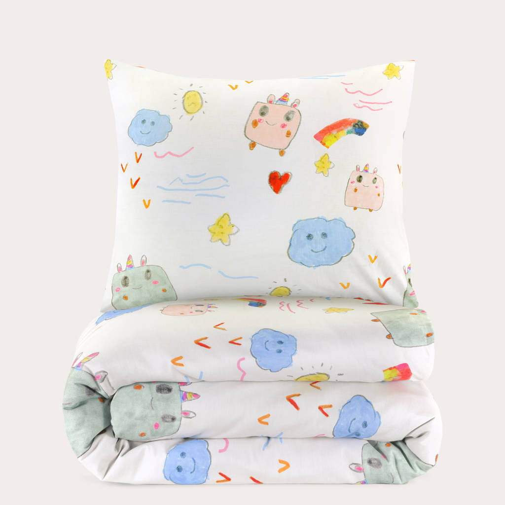katoenen dekbedovertrek kinderbed (120x150)