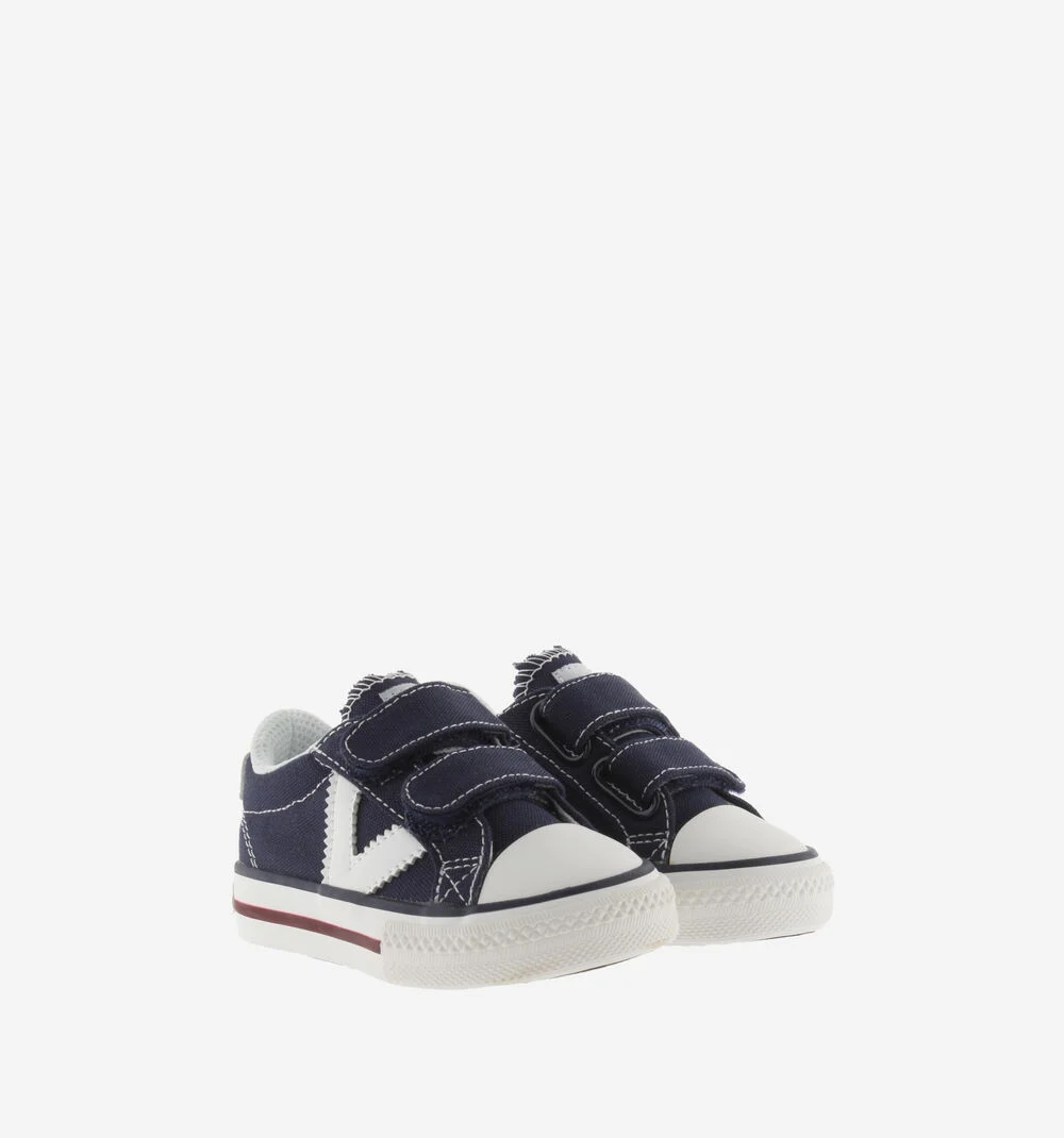 TRIBU SNEAKER TOILE Baskets sport en toile pour enfant logo MARINO