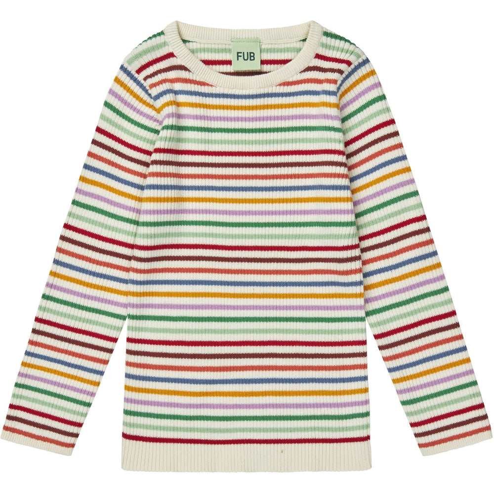 Køb FUB multi stripe Striped Rib Bluse