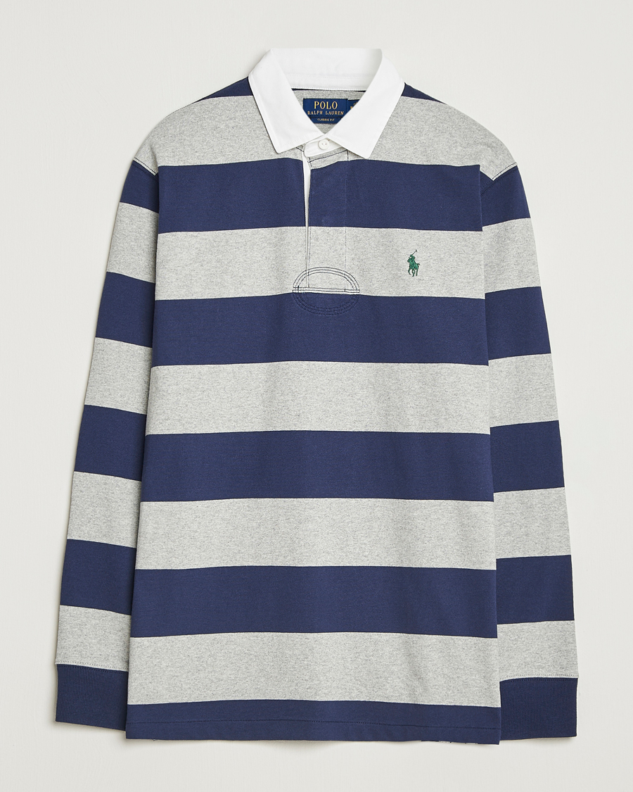 Polo Ralph Lauren Jersey Striped Rugger Navy/Andover Heather