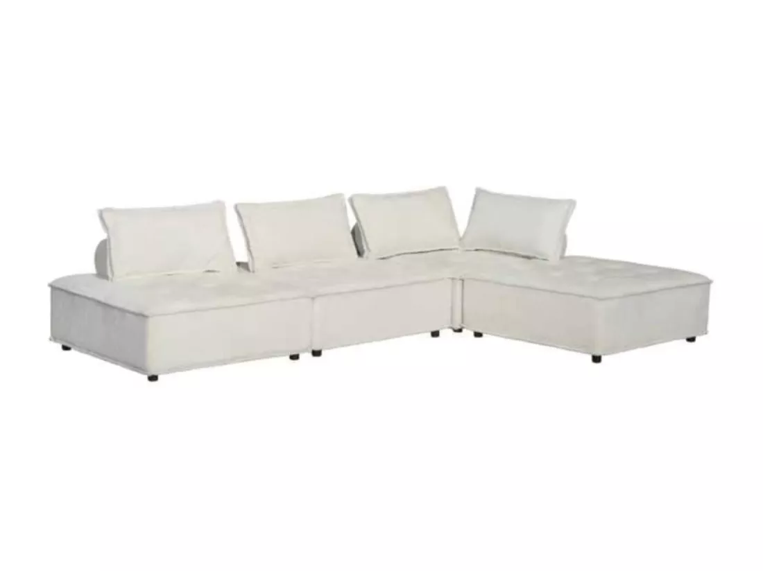 Canapé d'angle 4 places couleur blanc STAVA