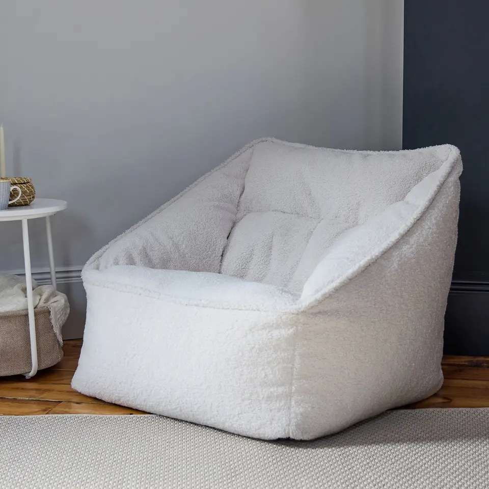 icon Zitzak Natalia - Fleece Zitzak Fauteuil - Crème