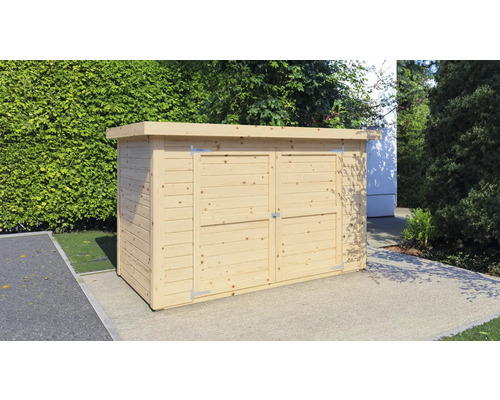 Fietsgarage/wandkast Velo met vloer 206 x 102 cm naturel