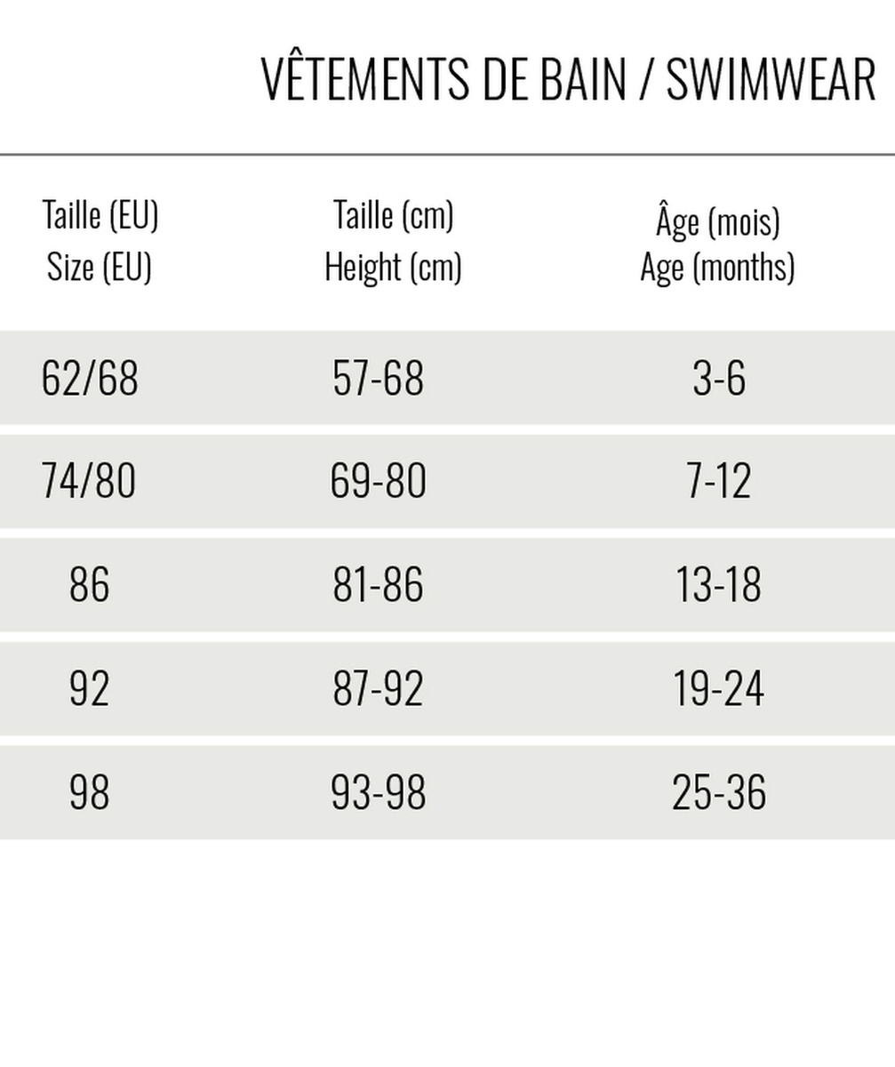 LASSIGT-SHIRT ANTI-UV BÉBÉ CARAMEL IMPRIMÉ BLANC